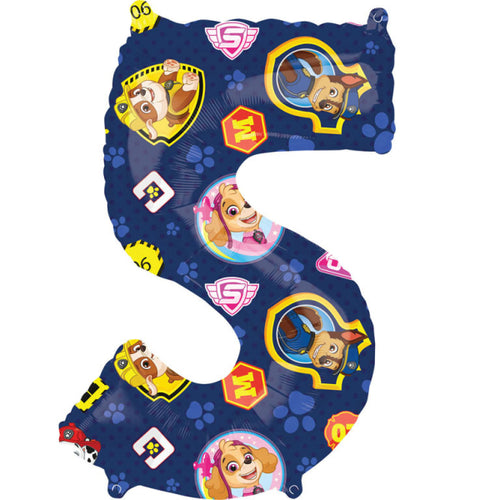 Age 5 Paw Patrol Party Balloon (45 x 66 cm) - Anilas UK