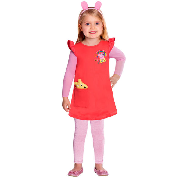 Peppa Pig Fancy Dress Costume including headband, leggings and teddy - Anilas UK