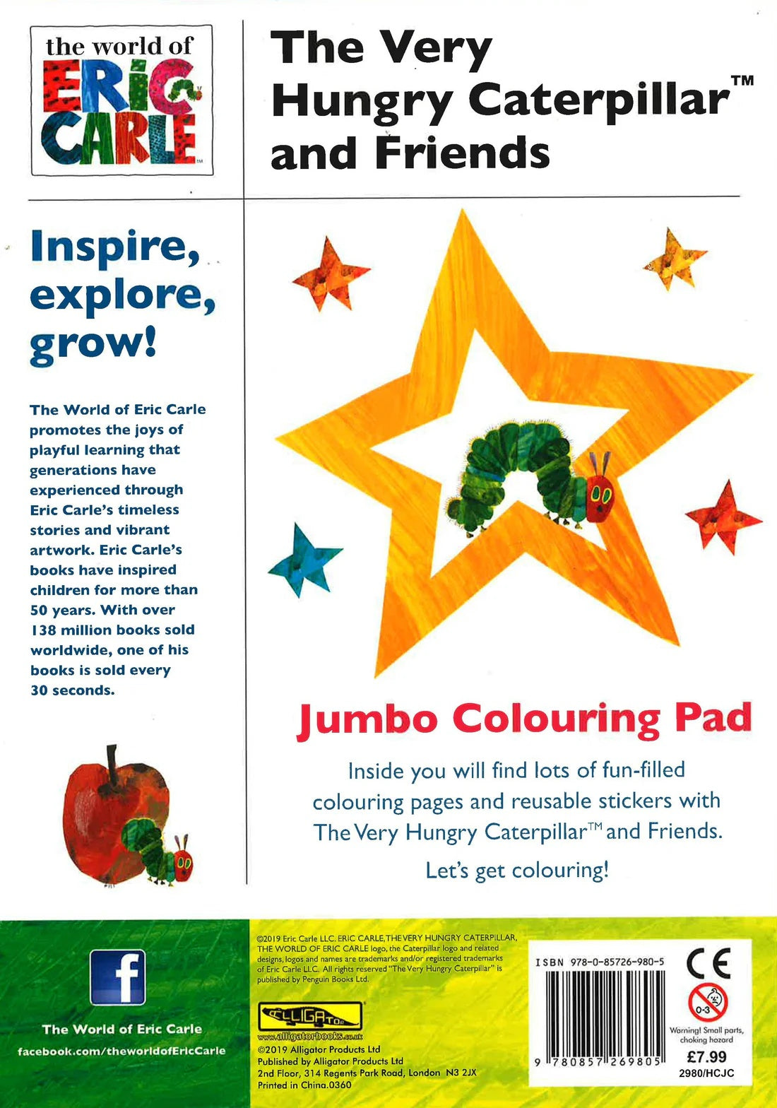 The Very Hungry Caterpillar Jumbo Colouring Pad - Anilas UK