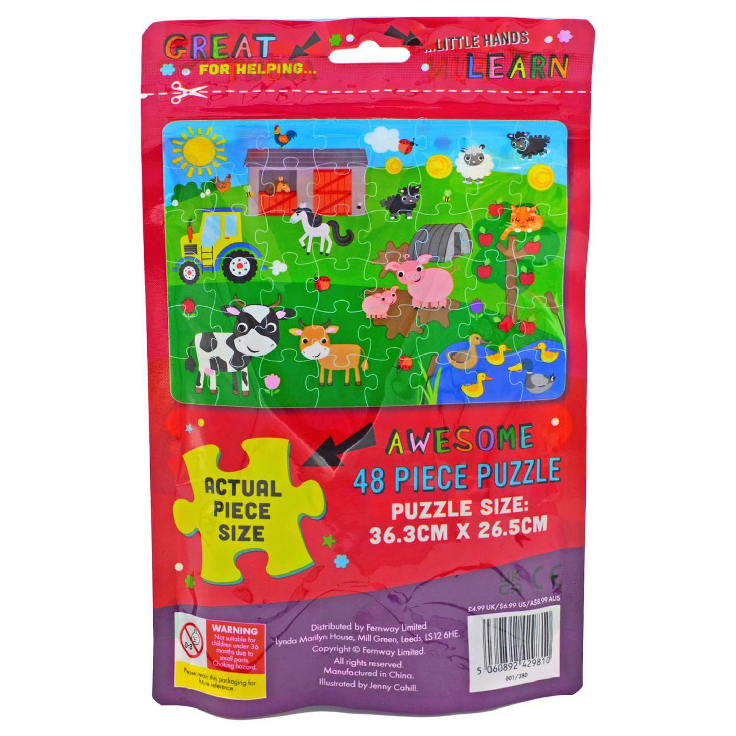 Farmyard Friends Jigsaw Puzzle Bag - Anilas UK