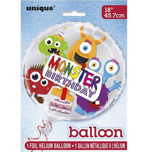 Monster Birthday Foil Balloon - Anilas UK