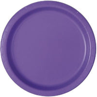 Purple Paper Plates - 21.9cm ( Pack of 8)