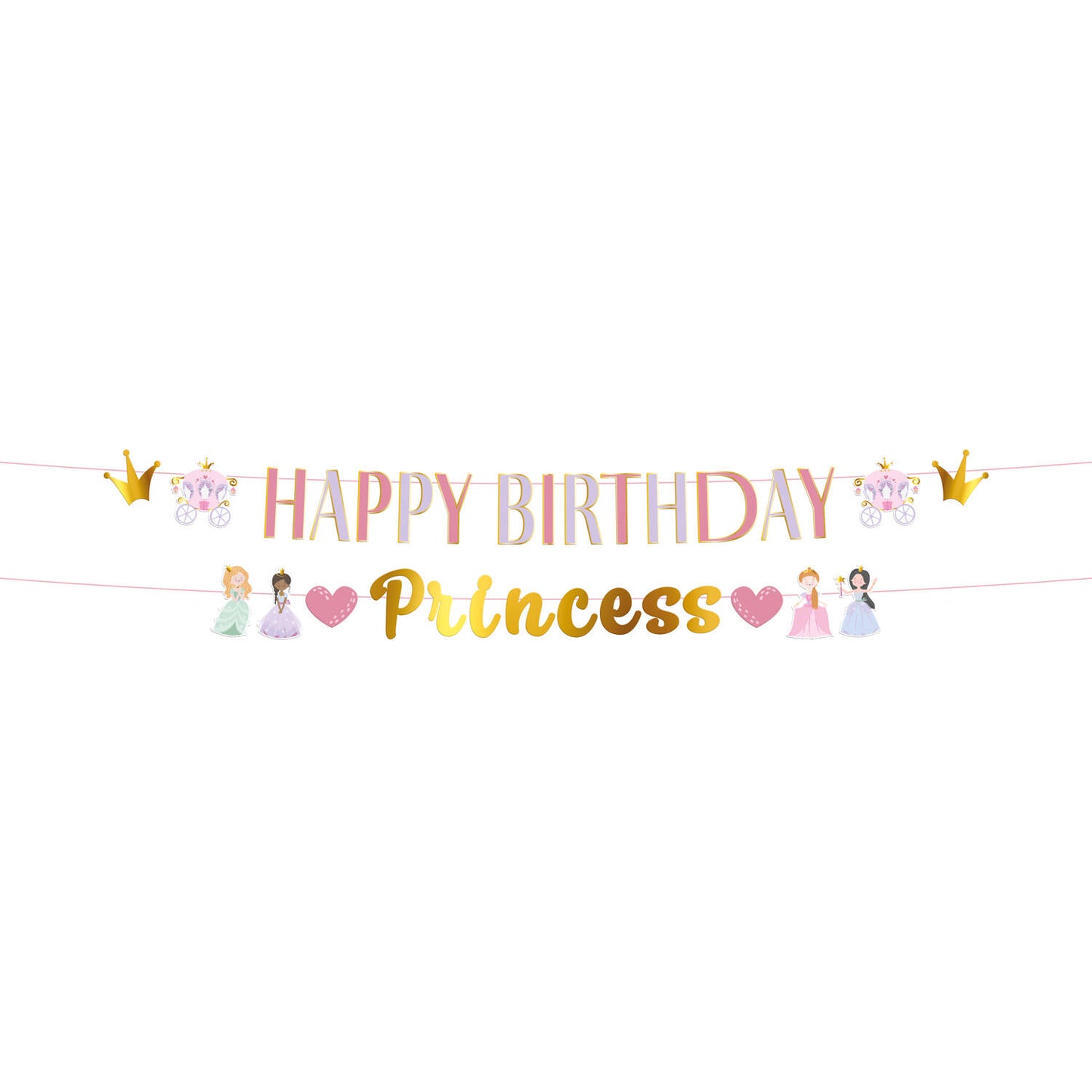 Pretty Princess Letter Banner Set (1.5 meters) - Anilas UK