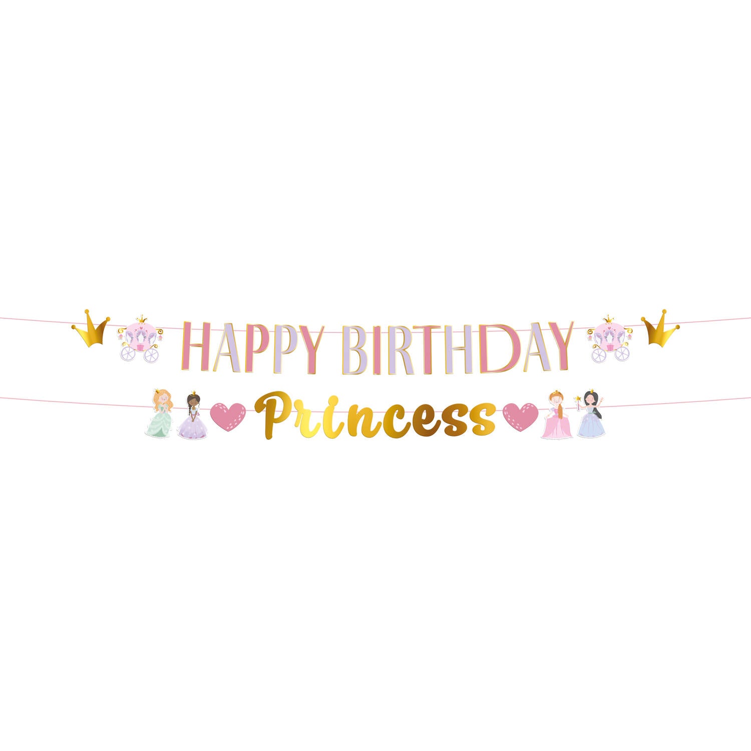 Pretty Princess Letter Banner Set (1.5 meters) - Anilas UK