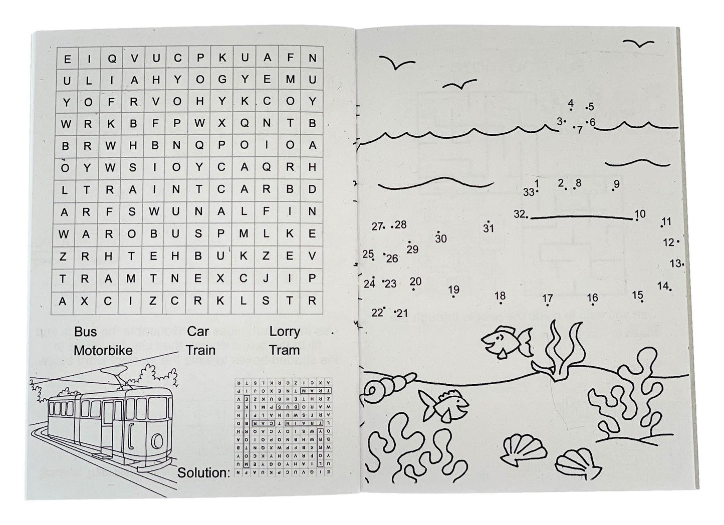 Mini Transport Sticker Activity Books - 1 Book - Anilas UK