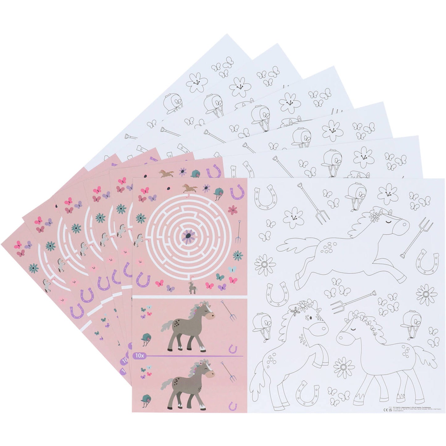 Happy Horse Colour it Yourself Activity Placemat - (6 pieces) - Anilas UK