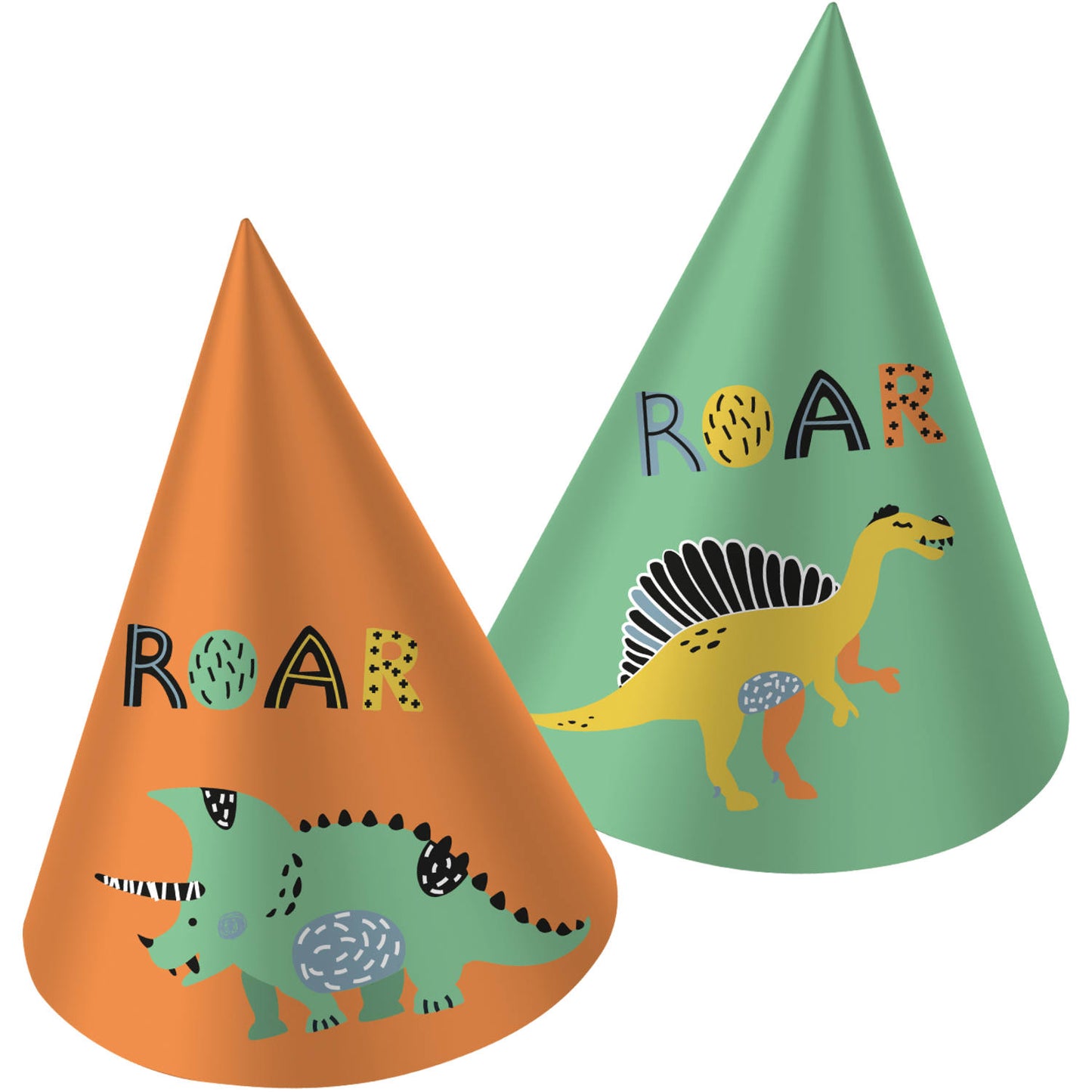 Party Hats - Dino Roars (6 pieces) - Anilas UK