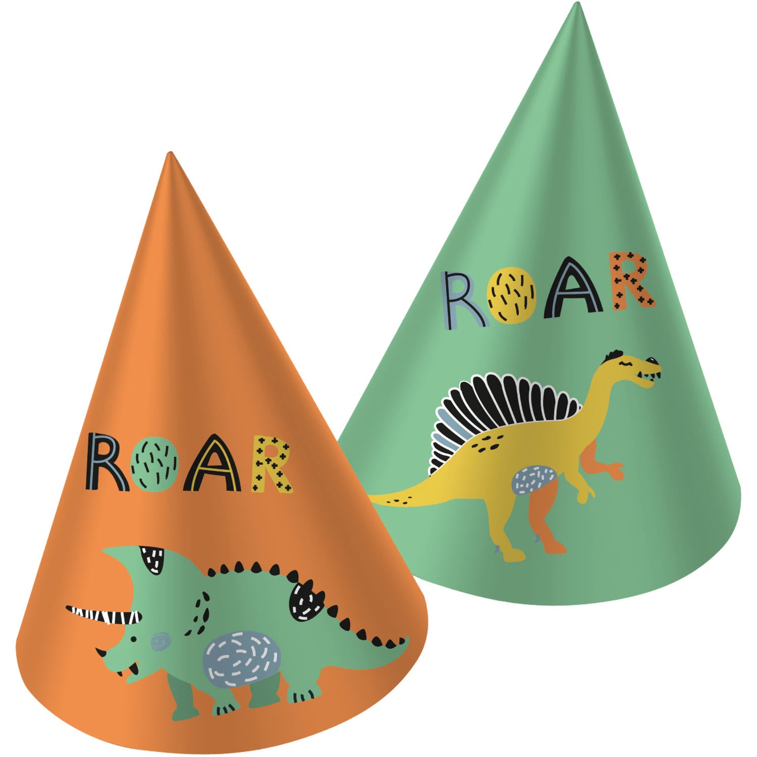 Party Hats - Dino Roars (6 pieces) - Anilas UK
