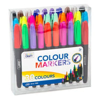 30 Colour Markers (15 Colours, 2 Per Colour) with vibrant shades