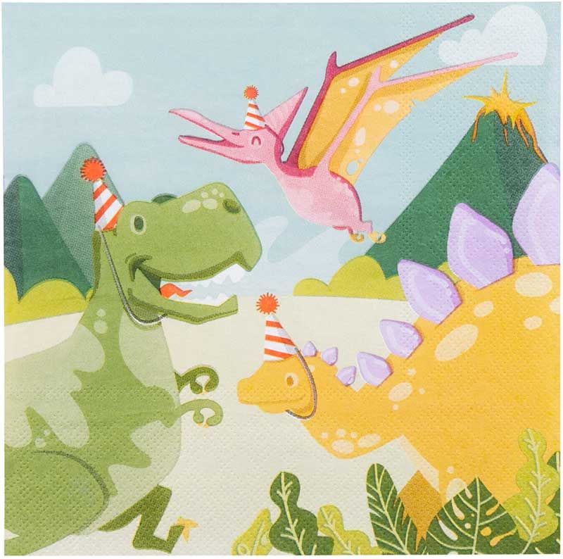 Dinosaur Napkins (Pack of 12) - Anilas UK
