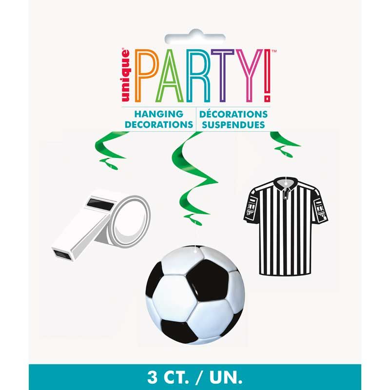 Assorted Football Theme Swirl Decorations - Anilas UK