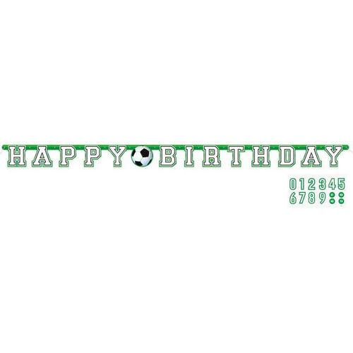 3D Football Jointed Birthday Banner - Anilas UK