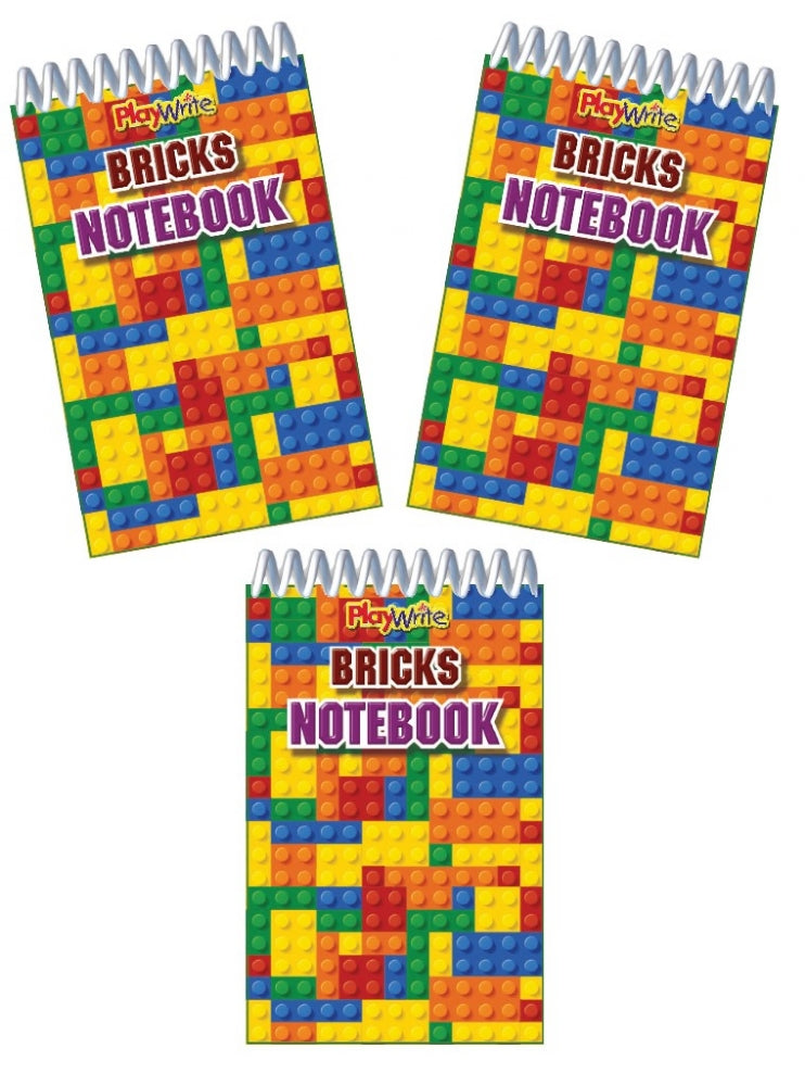 Mini Bricks Spiral Notebooks (Pack of 12) - Anilas UK