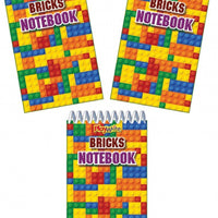 Mini Bricks Spiral Notebooks (Pack of 12) - Anilas UK