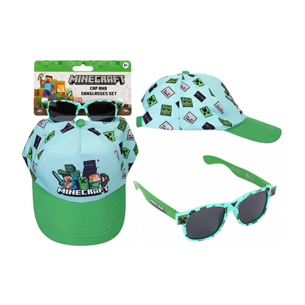 Minecraft Sunglasses and Cap Set