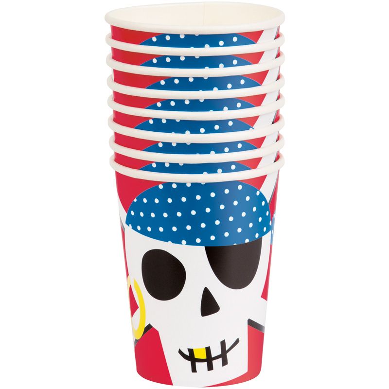 Pirate Paper Cups (Pack of 8) - Anilas UK