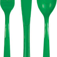 18pc Assorted Emerald Green Cutlery - Anilas UK