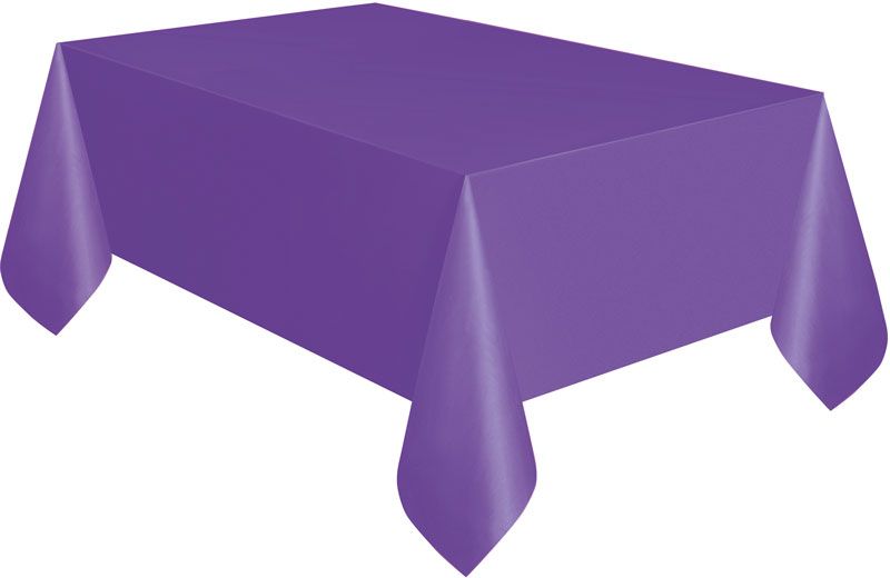 Neon Purple Plastic Table Cover (137x274 cm) - Anilas UK