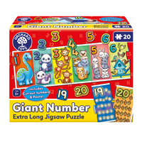 Giant Number Extra Long Jigsaw Puzzle - Anilas UK