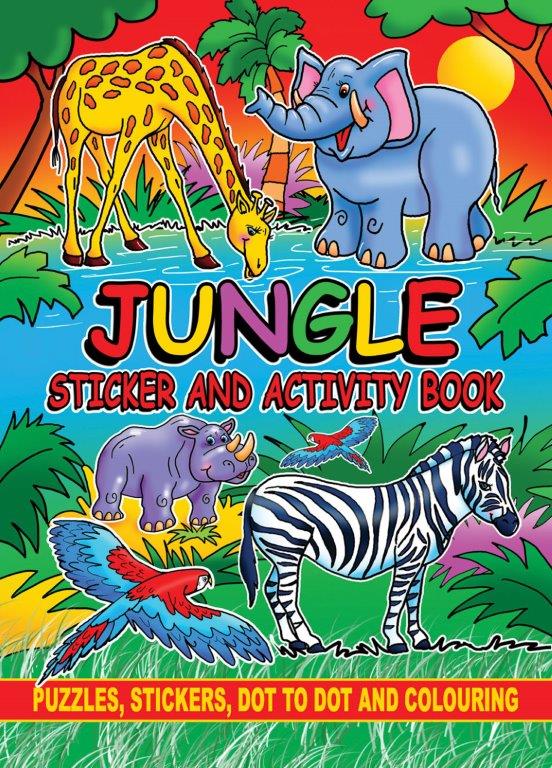 12 Mini Jungle Sticker Activity Books - Anilas UK