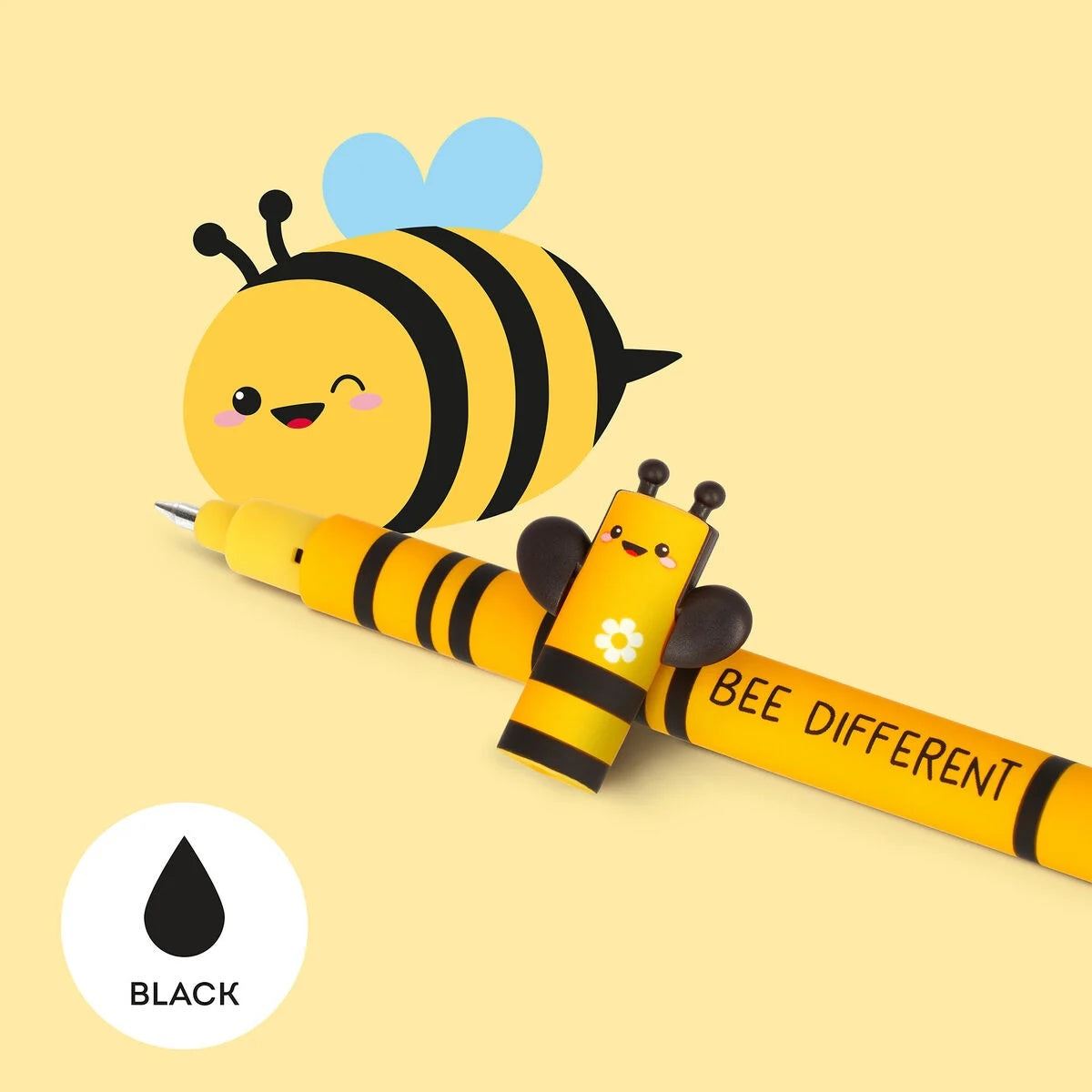 Legami Bee Erasable Gel Pen with Black Ink - Anilas UK