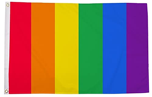 Vertical Rainbow Premium Quality Flag (5ft x 3ft) - Anilas UK