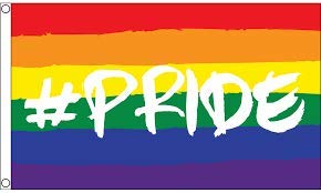 Hashtag Pride Rainbow Premium Quality Flag (5ft x 3ft) - Anilas UK