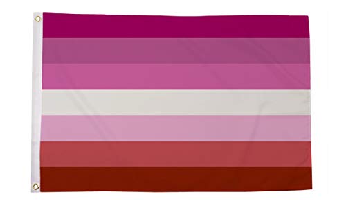 Lesbian Stripes Premium Quality Flag (3ft x 2ft) - Anilas UK