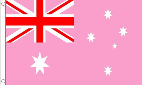 Pink Australia Premium Quality Flag (5ft x 3ft) - Anilas UK