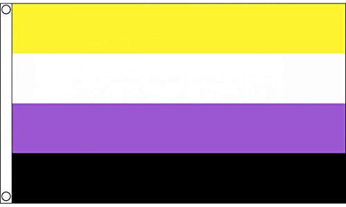 Non-Binary Premium Quality Flag (3ft x 2ft) - Anilas UK