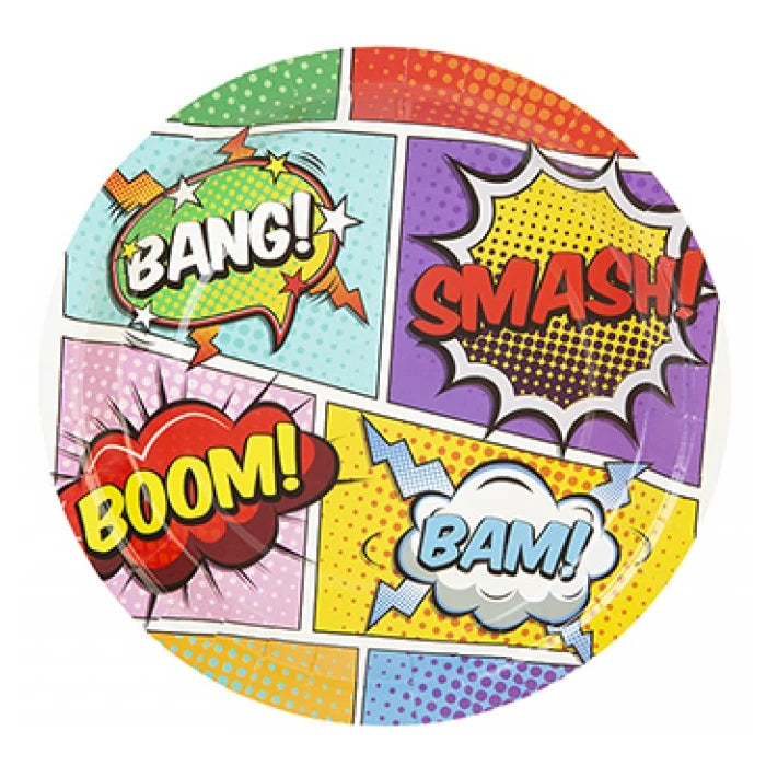 Superhero Paper Plates 22.5 cm (6 pieces)