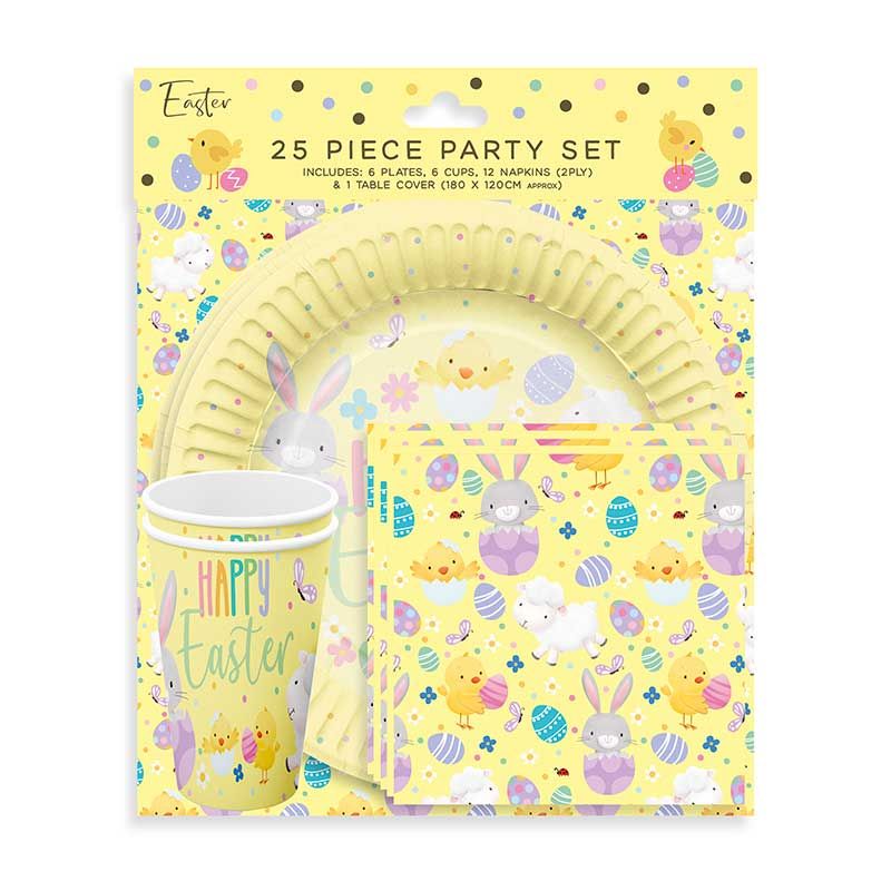 Easter Party Tableware Set (25 Pieces) - Anilas UK