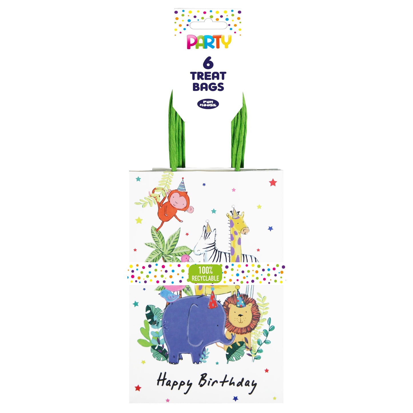 White Jungle Party Bags (Set of 6) - Anilas UK