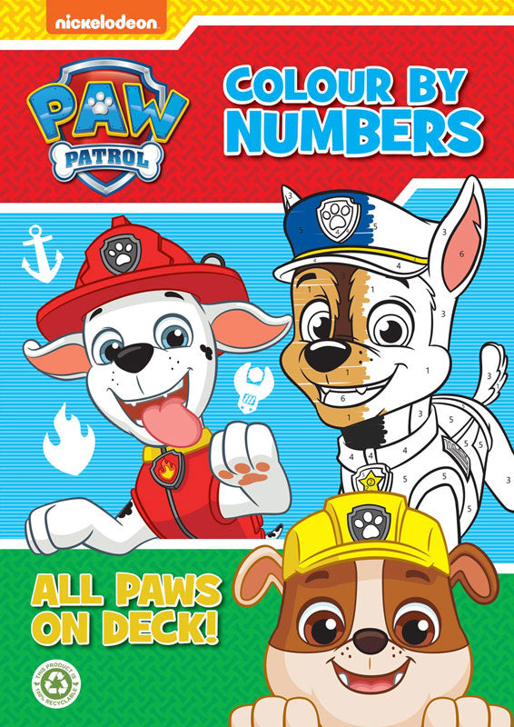 Paw Patrol Colour by Numbers Book - Anilas UK