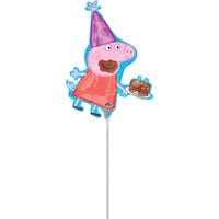 Mini Peppa Pig Foil Birthday Party Balloon (36 x 30 cm) - Anilas UK