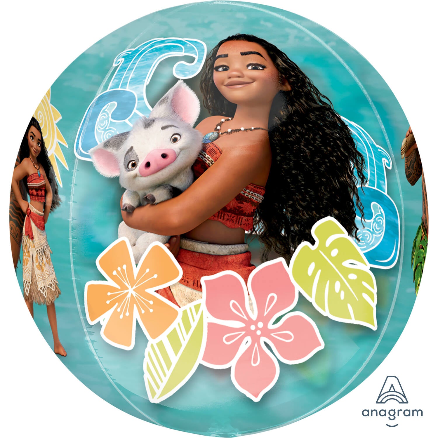 Moana Orbz Foil Balloon 38cm / 15in - Anilas UK
