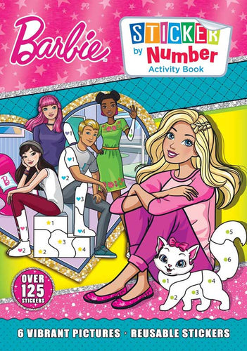 Barbie Sticker by Number Activity Book - Anilas UK