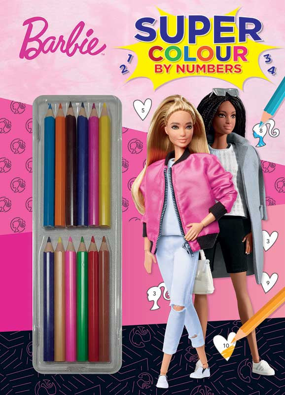 Barbie Super Colour by Numbers Book - Anilas UK