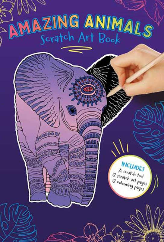 Amazing Animals Scratch Art Book - Anilas UK
