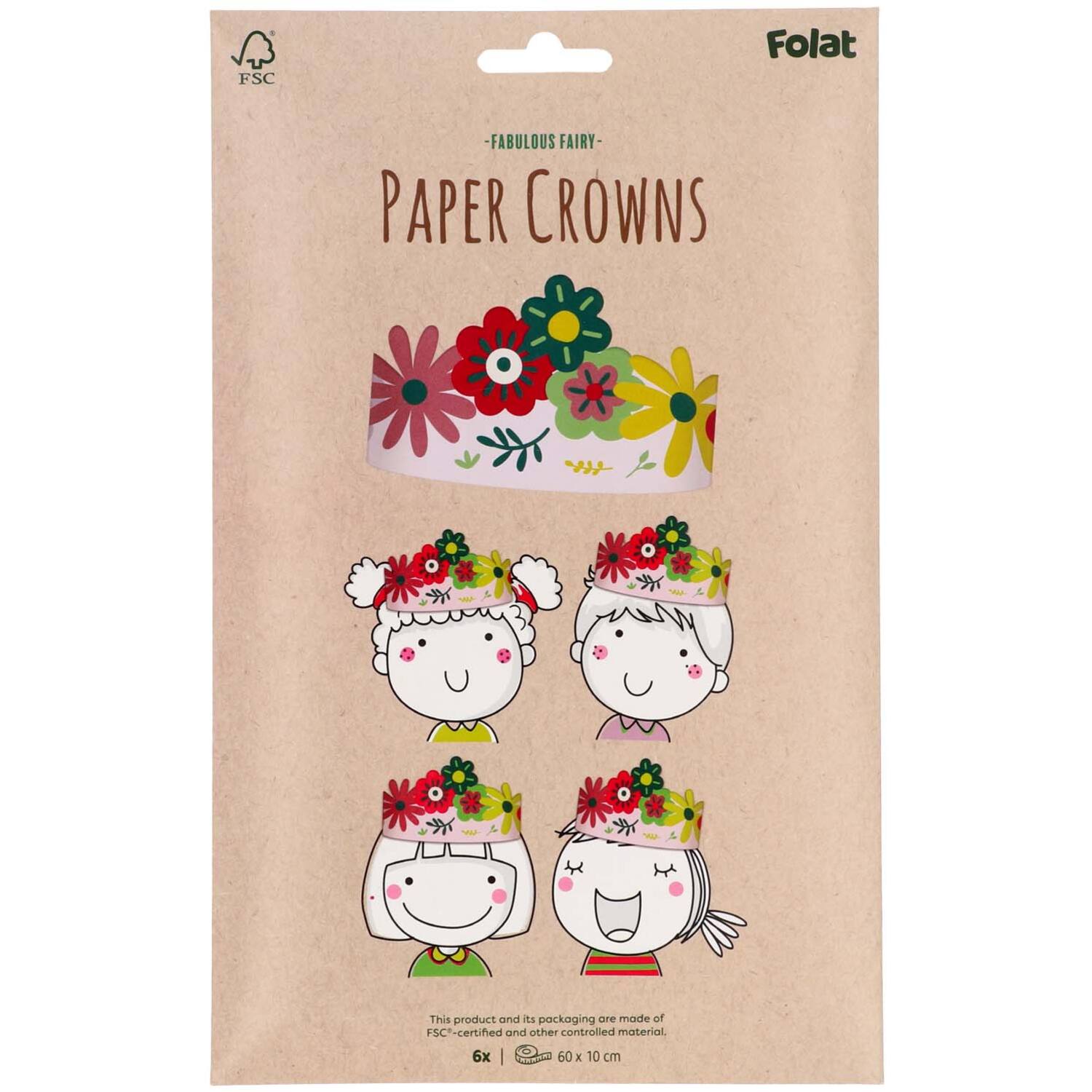 Fabulous Fairy Crown Birthday Party Hats - (6 pieces) - Anilas UK