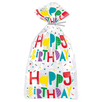 
              Colourful Happy Birthday Cellophane Bags Pack of 20 - Anilas UK
            