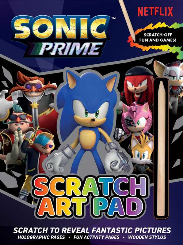 Sonic Prime Scratch Art Pad - Anilas UK