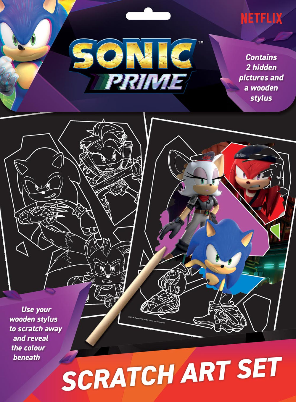 Sonic Prime Scratch Art Set - Anilas UK
