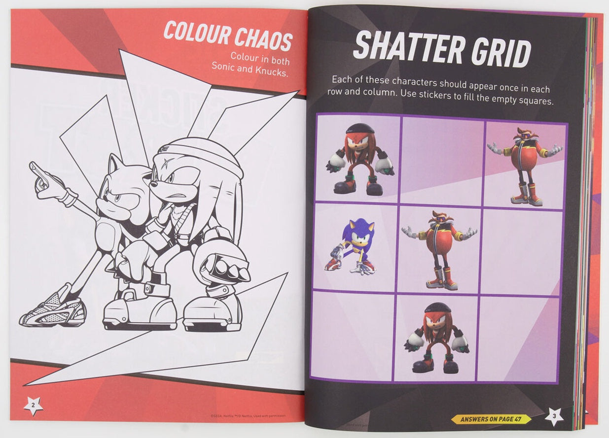 Sonic Prime Sticker Burst Book - Anilas UK