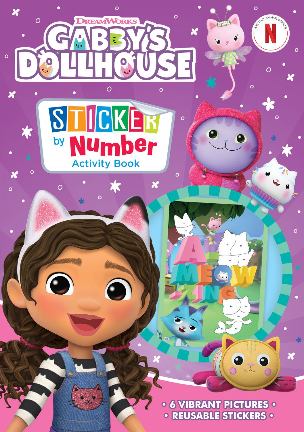 Gabby's Dollhouse Sticker by Number Activity Book - Anilas UK