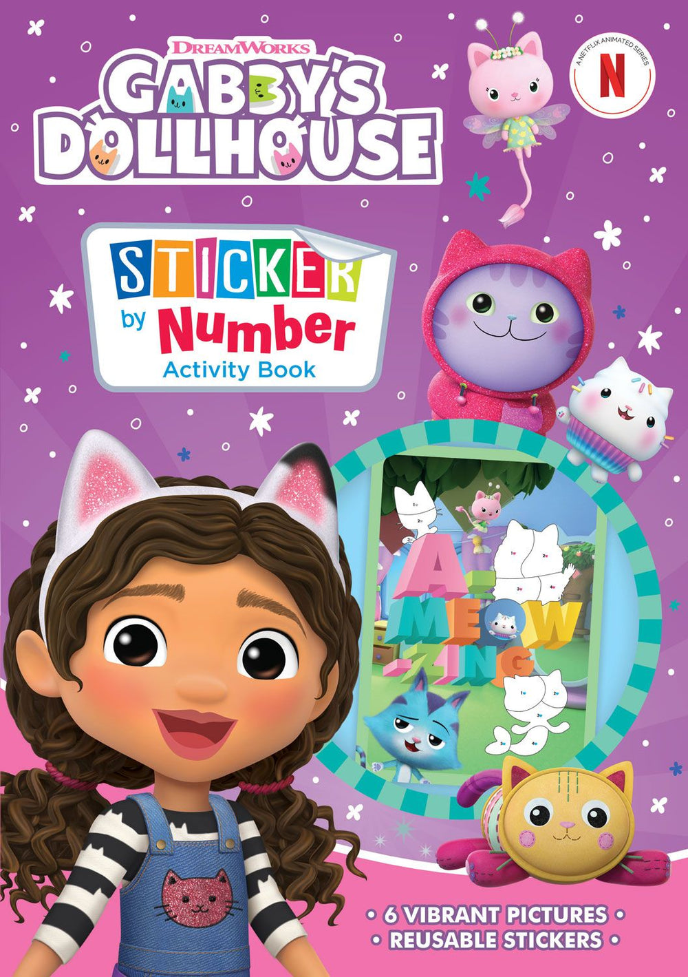 Gabby's Dollhouse Sticker by Number Activity Book