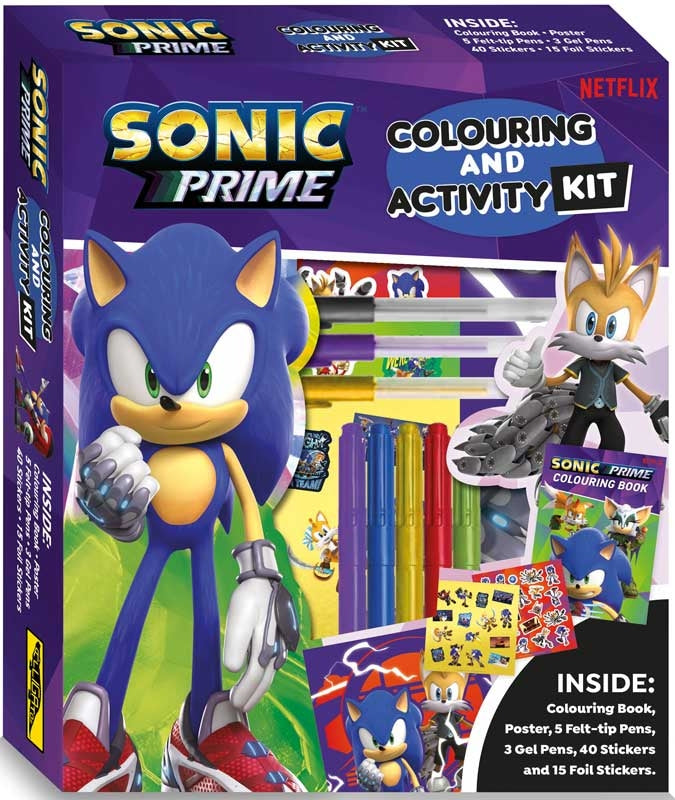 Sonic Prime Colouring And Activity Kit - Anilas UK
