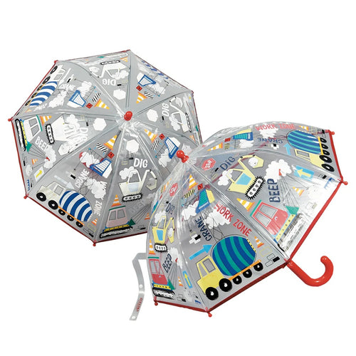 Children's Transparent Colour Changing Construction Umbrella - Anilas UK