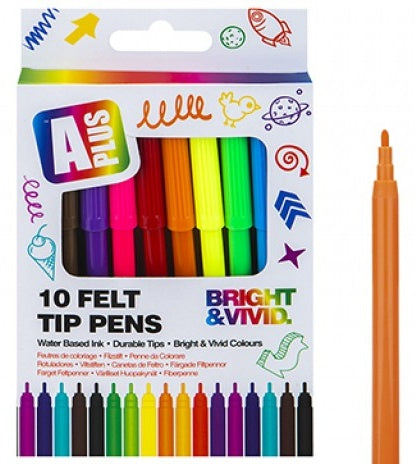Felt Tip Pens (Pack of 10) - Anilas UK