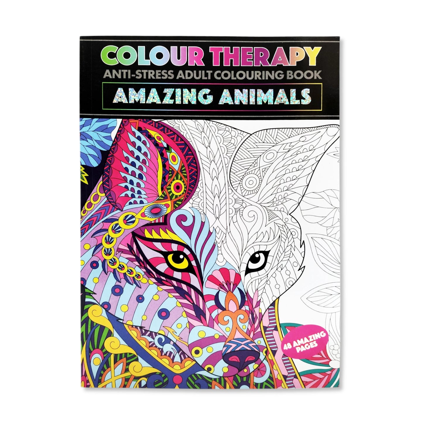 Amazing Animals Colour Therapy Anti-Stress Adult Colouring Book